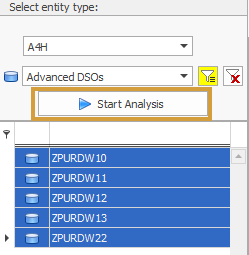 Start Analysis with multiple selected objects